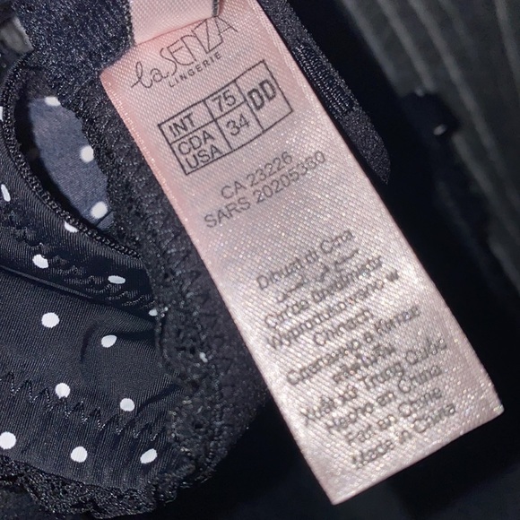 Lasenza perfectly me lace black Polka dot bra 34DD - Picture 5 of 9